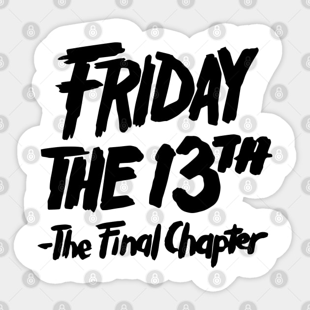 Friday 13th Sticker by ArtMofid